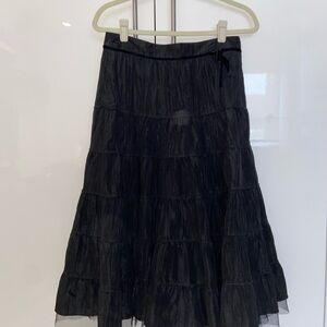 Elegant Black Tiered Skirt